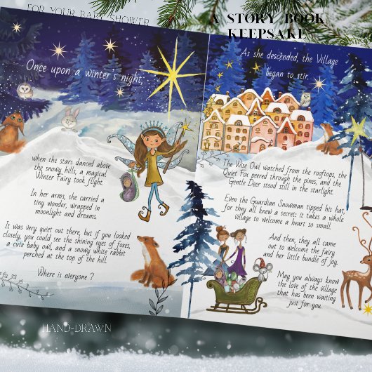 It Takes a Village Winter Fairy Storybook Keepsake カード