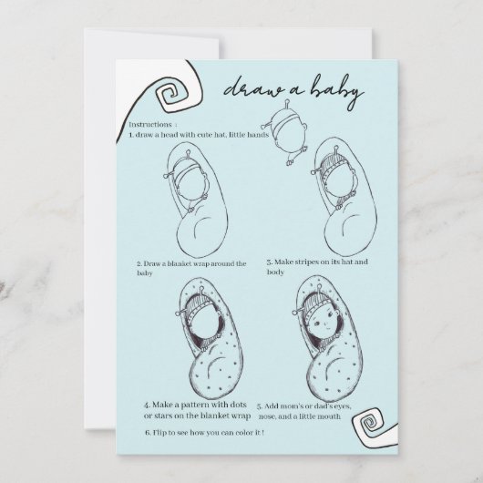 It Takes a Village: Winter Magic -Draw a baby game 招待状 (正面)