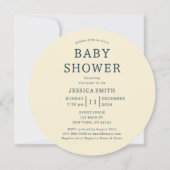 It Takes A Village Winter Neutral Baby Shower 招待状 (裏面)