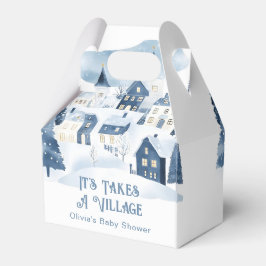 It Takes a Village Winter Snow Baby Shower フェイバーボックス