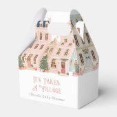 It Takes a Village Winter Snow Girl Baby Shower フェイバーボックス (正面サイド)