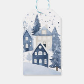 It takes a Village Winter Snow Navy Thank you ギフトタグ (裏面)