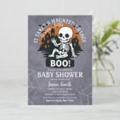 It Takes Haunted Village Boo Halloween Baby Shower 招待状 (スタンド正面)