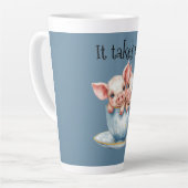It Takes Two Teacup Piglets カフェラテマグ (左アングル)