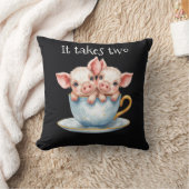 It Takes Two Teacup Piglets クッション (ブランケット)