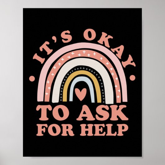 It To Ok 頼 For 救済- Mental Health ポスター (正面)