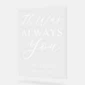 It Was Always You Custom Wedding Welcome アクリルサイン (傾斜)