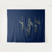 It was always you tex Blue elegant wedding banner タペストリー (正面(横))