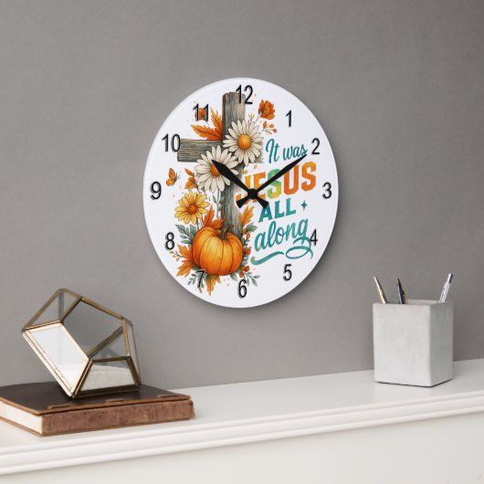 It Was Jesus....  ラージ壁時計 (オフィス)