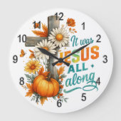 It Was Jesus....  ラージ壁時計 (正面)