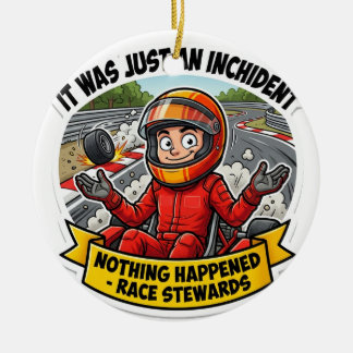 It Was Just An Inchident - カートレーシングラジオメッセージ セラミックオーナメント