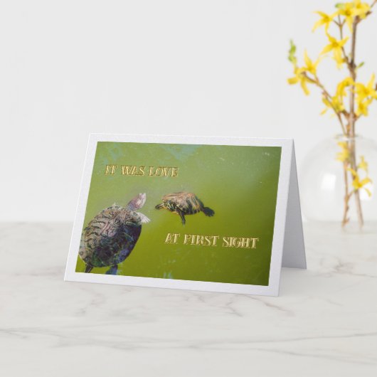 It Was Love At First Sight /Happy Anniversary カード (黄色い花)