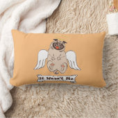 It Wasn't Me angel pug funny quote    ランバークッション (ブランケット)