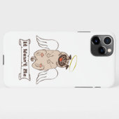 It Wasn't Me angel pug funny quote Case-Mate iP iPhoneケース (裏面横)