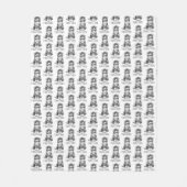 It Wasn't Meow Cute Fluffy Kitten フリースブランケット (正面)