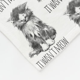 It Wasn't Meow Cute Fluffy Kitten フリースブランケット