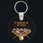 It Worked In My Head Billiards Gift 8-Ball Pool キーホルダー<br><div class="desc">It Worked In My Head Billiards Gift 8-Ball Pool</div>