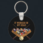 It Worked In My Head Billiards Gift 8-Ball Pool キーホルダー<br><div class="desc">It Worked In My Head Billiards Gift 8-Ball Pool</div>