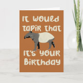 It Would Tapir That It's Your Birthday カード (正面)