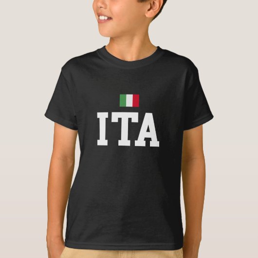 ITAイタリアフラグイタリイタリアンアーノ Tシャツ (正面)
