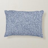Itajime Shiboriの青い点検の織物の幾何学的な織り方 アクセントクッション (裏面)