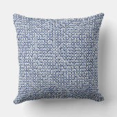 Itajime Shiboriの青い点検の織物の幾何学的な織り方 クッション (裏面)