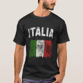 Italia Distressed Italian Flag Tシャツ (正面)