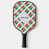 Italia e Bandiera Italianaあなたの名前でタイル ピックルボールラケット (裏面)