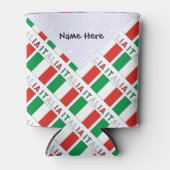 Italia e Bandiera Italianaあなたの名前でタイル 缶クーラー (正面)