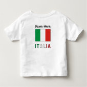 Italia e Bandiera Italiana con il Tuo Nome トドラーTシャツ (裏面)
