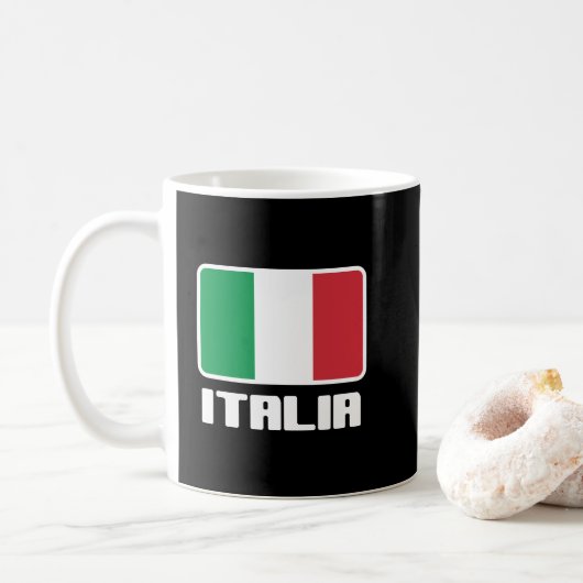 Italia Flag コーヒーマグカップ (ドーナツ)