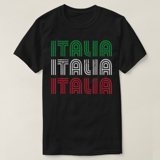 Italia Flag Italian Italy Family  Tシャツ (デザイン正面)