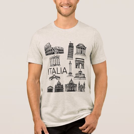 Italia Italian Monuments  トライブレンドＴシャツ (正面)