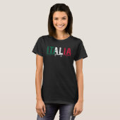 Italia Roma Italian Flag I Love Italy Men Women Tシャツ (正面フル)