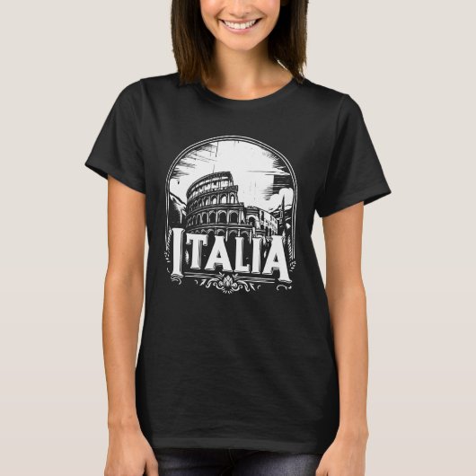 Italia Rome Colosseum Tシャツ (正面)