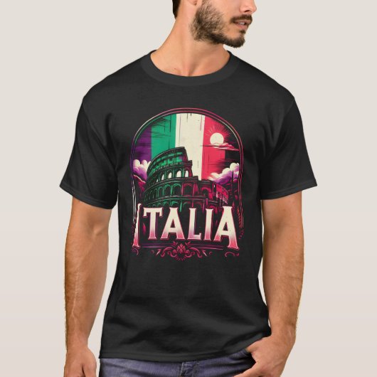 Italia Rome Colosseum Tシャツ (正面)