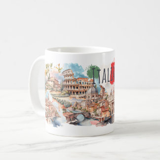 Italia Travel Mug Italian Lifestyle Gift Rome Art コーヒーマグカップ