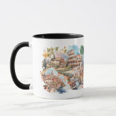 Italia Travel Mug Italian Lifestyle Gift Rome Art マグカップ (左)