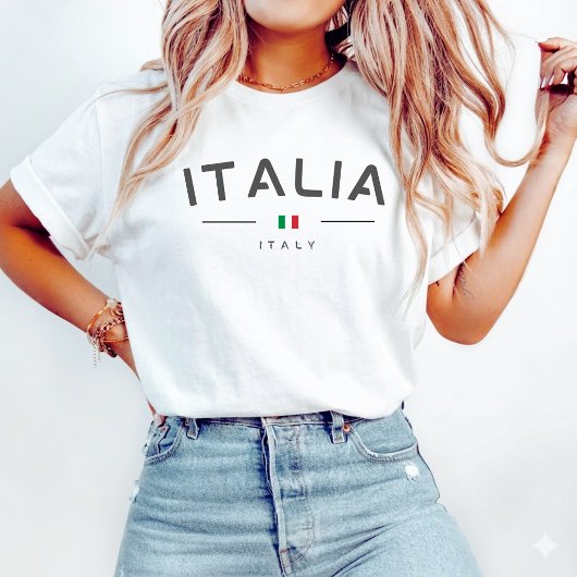 Italia Traveling italian flag italy vacation Tシャツ