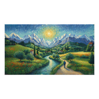 Italian Alps Snowcapped フォトプリント