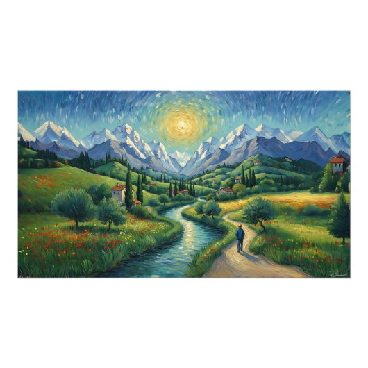 Italian Alps Snowcapped フォトプリント (正面)