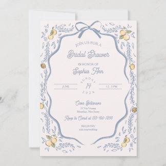 Italian Amalfi Coastal Bridal Shower Invitation 招待状