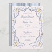 Italian Amalfi Coastal Bridal Shower Invitation 招待状 (正面/裏面)