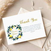 Italian Amalfi Lemon Wreath Ciao Baby Baby Shower サンキューカード