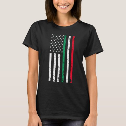 Italian American Flag Italian American Pride 4th O Tシャツ (正面)