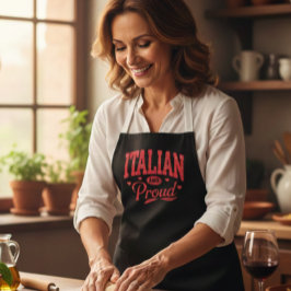 Italian and Proud Vintage Style Black Cooking Apro エプロン