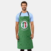 Italian Angel Christmas Flag Personalized エプロン (着用した状態)