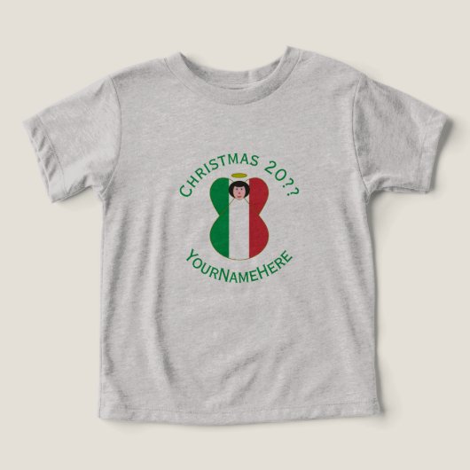 Italian Angel Christmas Flag Personalized Women's  (デザイン正面)