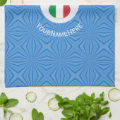 Italian Angel Hanukkah Flag Personalized  キッチンタオル (折り畳み)