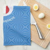 Italian Angel Hanukkah Flag Personalized  キッチンタオル (四つ折り)